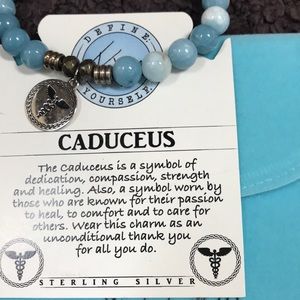 T Jazelle Sky Agate Cadeceus
